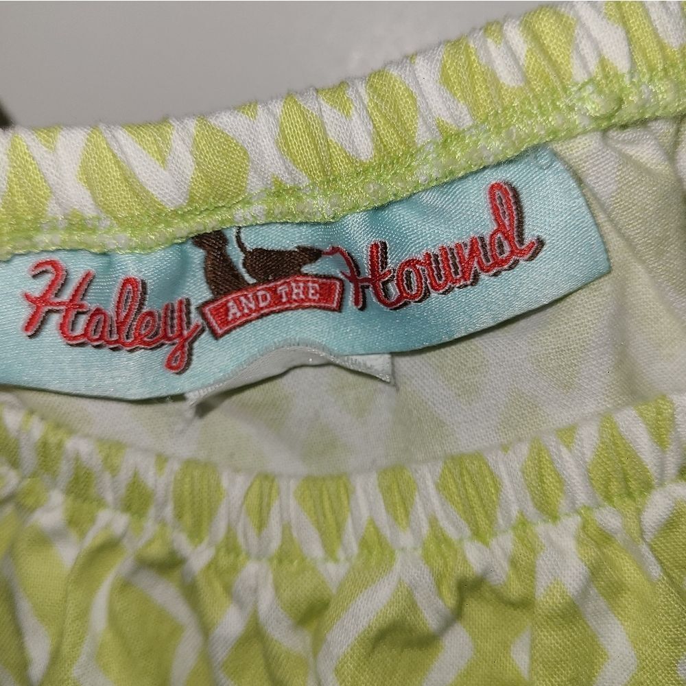 Haley & The Hound Green Spring Geometric Print Blouse - Picture 5 of 9